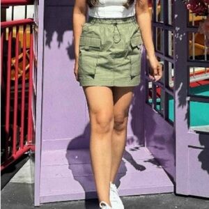 Olive Green Women's Cargo Skirt